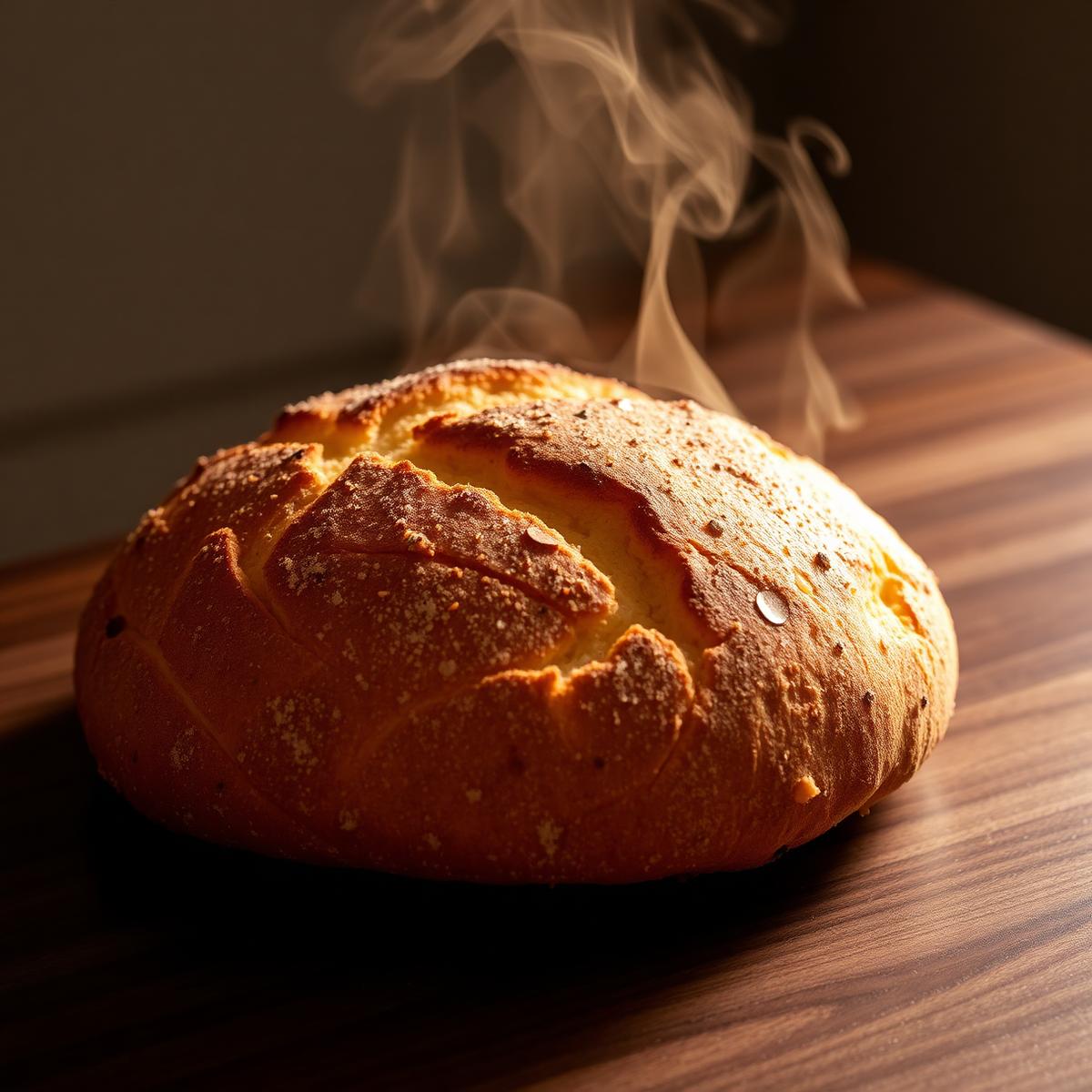 Pane fresco, in vista.